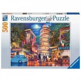 PUZZLE ravensburger UNA SERA A PISA original 500 PEZZI soft click 49 X 36 CM