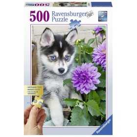 PUZZLE ravensburger TENERO HUSKY originale 500 PEZZI grandi MAXI cm 61 x 46