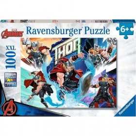 IL POTENTE VENDICATORE THOR ravensburger PUZZLE originale 100 PEZZI XXL marvel avengers 49 X 36 CM età 6+ Ravensburger - 1