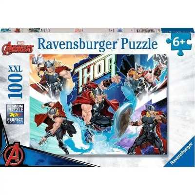 IL POTENTE VENDICATORE THOR ravensburger PUZZLE originale 100 PEZZI XXL marvel avengers 49 X 36 CM età 6+ Ravensburger - 1
