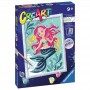 CREART SIRENA kit artistico ENCHANTED MERMAID ravensburger 13 COLORI con cornice GLITTER età 9+ Ravensburger - 1