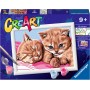 CREART kit artistico FELINE FRIENDS ravensburger 10 COLORI con cornice GATTINI età 9+ Ravensburger - 1
