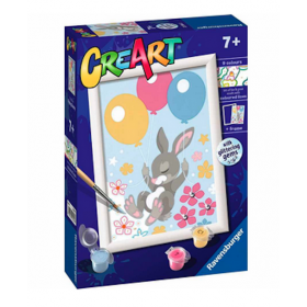 CREART kit artistico FLYING BUNNY ravensburger 9 COLORI con cornice CONIGLIETTO età 7+ Ravensburger - 1