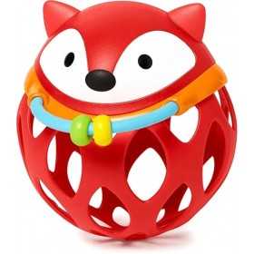 SONAGLIO rotondo VOLPE in plastica e silicone SKIP HOP dentizione ROLL AROUND età 3 mesi + SKIP HOP - 1