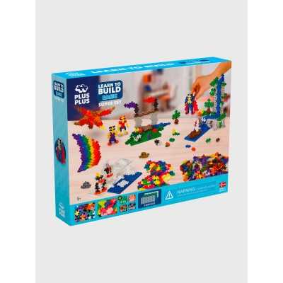 MINI BASIC SUPER SET learn to build PLUS PLUS con 8 basi 1208 PEZZI età 5+ Plusplus - 1