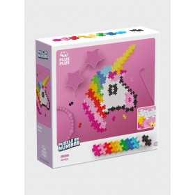 MINI BASIC plus plus PUZZLE BY NUMBER unicorno UNICORN con 250 pezzi PLUSPLUS età 5+ Plusplus - 1