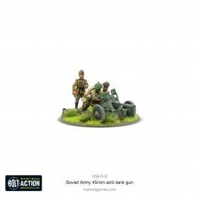 SOVIET ARMY 45MM ANTI TANK GUN miniature in metallo WGB-RI-28 warlord games BOLT ACTION età 14+ Warlord Games - 1