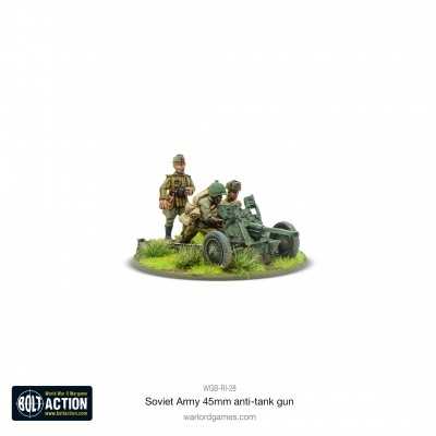 SOVIET ARMY 45MM ANTI TANK GUN miniature in metallo WGB-RI-28 warlord games BOLT ACTION età 14+ Warlord Games - 1