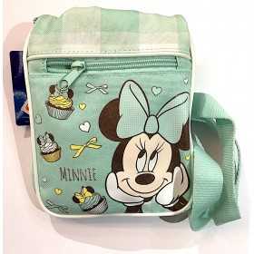 TRACOLLINA PIATTA azzurra MINNIE tracolla SHOULDER BAG tempo libero BORSA disney CARTORAMA - 1