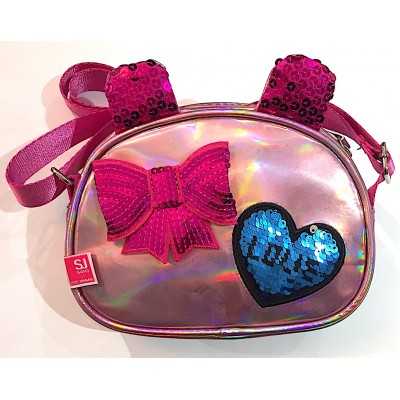 ROUND SHOULDER BAG rosa lucente SJ GANG tracolla BORSA tempo libero SEVEN - 1