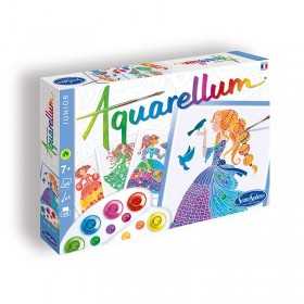 AQUARELLUM JUNIOR sentosphere PRINCIPESSE DEI FIORI kit artistico 4 TAVOLE con colori e pennello SentoSphere - 1