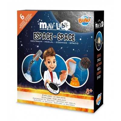 SPAZIO con 6 attività MINI LAB kit scientifico BUKI esplora la galassia CON POSTER DEL SISTEMA SOLARE età 8+ BUKI - 1