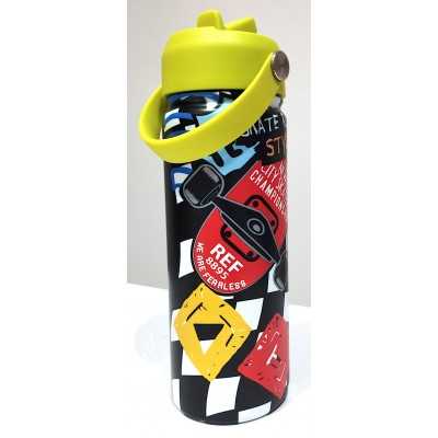 BORRACCIA in acciaio inox 304 SEVEN sj gang BOY 500 ml TENUTA STAGNA caldo e freddo SKATE SEVEN - 1