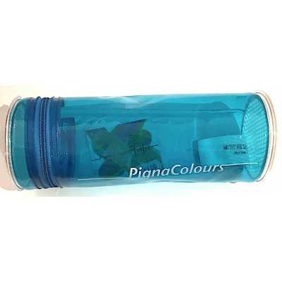 ASTUCCIO BLU monocromo TRASPARENTE silicone IRIDESCENTE pencil case PIGNA COLOURS PIGNA - 1