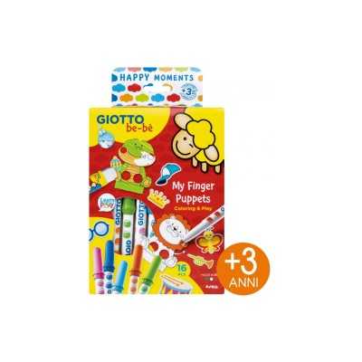 GIOTTO BEBE' coloring & play MY FINGER PUPPETS set di pennarelli e dido 16 PEZZI età 3+ DIDO' - 1