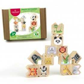 ANIMALI SOTTOSOPRA gioco di equilibrio in legno SAVANA milaniwood MADE IN ITALY età 2+ MILANIWOOD - 1