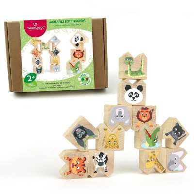 ANIMALI SOTTOSOPRA gioco di equilibrio in legno SAVANA milaniwood MADE IN ITALY età 2+ MILANIWOOD - 1