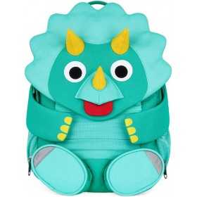 ZAINO LARGE zainetto DINOSAURO affenzahn SCUOLA MATERNA tempo libero TRICERATOPO materiale riciclato AFFENZAHN - 1