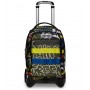 TROLLEY JACK seven FLUO BELTS due ruote 2WD vol 34 litri NASTRI GIALLO E BLU scuola ZAINO staccabile 3 IN 1 SEVEN - 1
