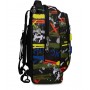TROLLEY JACK seven FLUO BELTS due ruote 2WD vol 34 litri NASTRI GIALLO E BLU scuola ZAINO staccabile 3 IN 1 SEVEN - 10