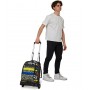 TROLLEY JACK seven FLUO BELTS due ruote 2WD vol 34 litri NASTRI GIALLO E BLU scuola ZAINO staccabile 3 IN 1 SEVEN - 13