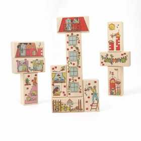 CASETTA little house IN LEGNO costruisci la casa BLOCCHETTI milaniwood MADE IN ITALY età 2+ MILANIWOOD - 1