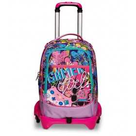 TROLLEY JACK seven SJ GANG tre ruote 3WD vol 34 litri GLEAMLED scuola GIRL staccabile 3 IN 1 zaino SEVEN - 1