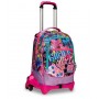 TROLLEY JACK seven SJ GANG tre ruote 3WD vol 34 litri GLEAMLED scuola GIRL staccabile 3 IN 1 zaino SEVEN - 2