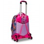 TROLLEY JACK seven SJ GANG tre ruote 3WD vol 34 litri GLEAMLED scuola GIRL staccabile 3 IN 1 zaino SEVEN - 6
