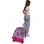 TROLLEY JACK seven SJ GANG tre ruote 3WD vol 34 litri GLEAMLED scuola GIRL staccabile 3 IN 1 zaino SEVEN - 12