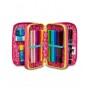 ASTUCCIO scuola 3 ZIP seven SJ GANG triplo scomparto CLACK IT completo GIRL pencil case PRADIPO tre piani SEVEN - 2