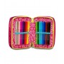 ASTUCCIO scuola 3 ZIP seven SJ GANG triplo scomparto CLACK IT completo GIRL pencil case PRADIPO tre piani SEVEN - 4