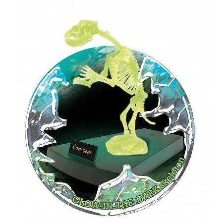 ORSO DELLE CAVERNE scheletro kit di montaggio fosforescente Geoworld Ice Age 