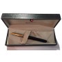 PENNA STILOGRAFICA in cofanetto SHEAFFER in metallo CHIUSURA CLICK argentato nero oro - 4