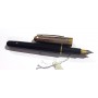 PENNA STILOGRAFICA in cofanetto SHEAFFER in metallo CHIUSURA CLICK argentato nero oro - 2