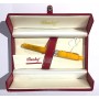 PENNA STILOGRAFICA in cofanetto COLUMBUS in metallo CHIUSURA A VITE argentato GIALLO dal 1918 - 3