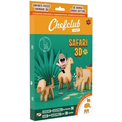 KIT PER BISCOTTI puzzle da mangiare SAFARI 3D in acciaio inossidabile CHEFCLUB cucina KIDS formine CHEFCLUB - 1