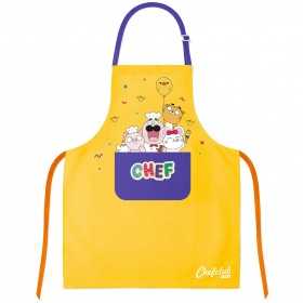 GREMBIULE per bambini GIALLO in cotone 100% CHEFCLUB cucina KIDS età 4+ CHEFCLUB - 1