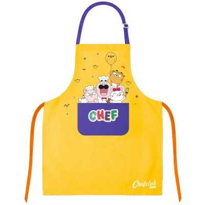 GREMBIULE per bambini GIALLO in cotone 100% CHEFCLUB cucina KIDS età 4+ CHEFCLUB - 1