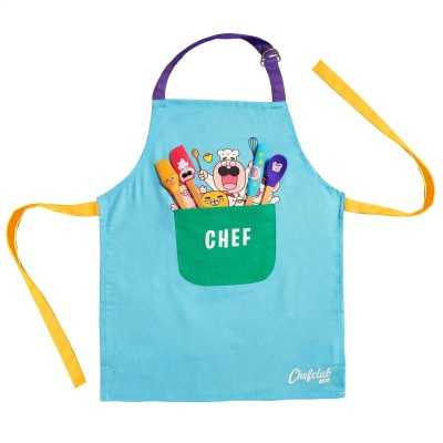 GREMBIULE per bambini BLU in cotone 100% CHEFCLUB cucina KIDS età 4+ CHEFCLUB - 1