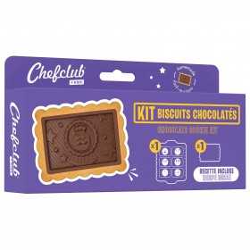 KIT PER BISCOTTI AL CIOCCOLATO in silicone e metallo CON 6 FORME E 1 STAMPO per bambini CHEFCLUB cucina KIDS età 4+ CHEFCLUB - 1