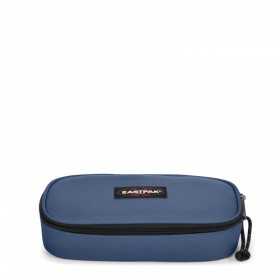 ASTUCCIO eastpak OVAL SINGLE portapenne POWDER PILOT con zip BLU tinta unita EASTPAK - 1