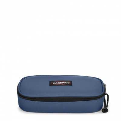 ASTUCCIO eastpak OVAL SINGLE portapenne POWDER PILOT con zip BLU tinta unita EASTPAK - 1