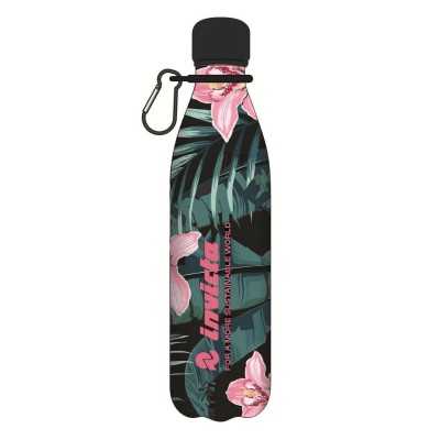 BORRACCIA in acciaio inox 304 di INVICTA bottle TENUTA STAGNA 500 ml FANTASY HIBISCUS caldo e freddo Invicta - 1