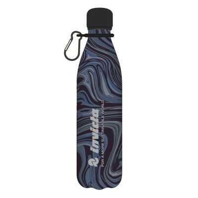 BORRACCIA in acciaio inox 304 di INVICTA bottle TENUTA STAGNA 500 ml FANTASY BLU ONDE caldo e freddo Invicta - 1