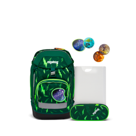 ZAINO scuola ERGOBAG prime set BEARTASTIC ergonomico REGOLABILE con accessori VERDE Ergobag - 1
