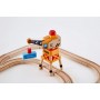 SET ferrovia PASSAGGIO A LIVELLO E GRU trenino TRENO in legno HAPE gioco E3732 età 3+ Hape - 4