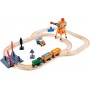 SET ferrovia PASSAGGIO A LIVELLO E GRU trenino TRENO in legno HAPE gioco E3732 età 3+ Hape - 6