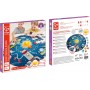 PUZZLE + GIOCO 2 in 1 SISTEMA SOLARE poster double face 102 PEZZI sole led HAPE pianeti E1625 età 5+ Hape - 5