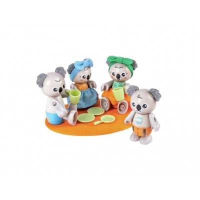 FAMIGLIA DI KOALA family set HAPE con accessori IN BAMBOO green planet explorers E3528 età 3+ Hape - 1